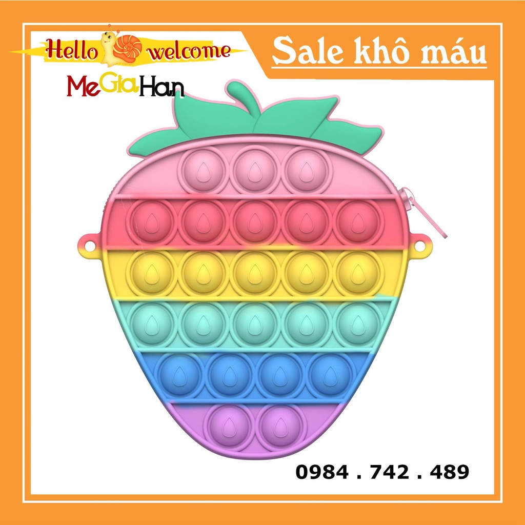 Túi Đeo Chéo Cho Bé Túi POP IT Đeo Chéo Giá Rẻ Cho Bé Gái Giảm căng Thẳng Bóp Bong Bóng Chất Liệu Bằng Sillicon