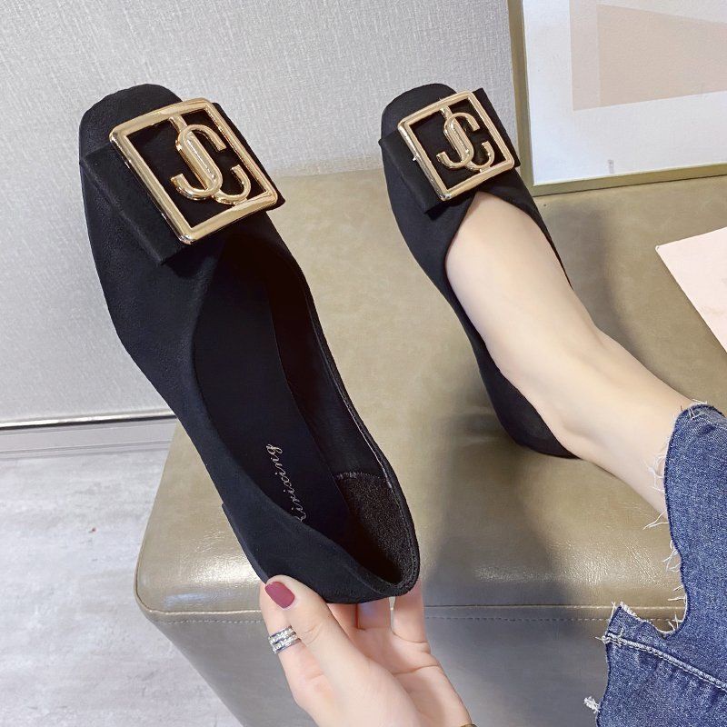 Giày Búp Bê Mũi Vuông Size Lớn 35-43 41 42 Thời Trang Xuân Thu Cho Nữ