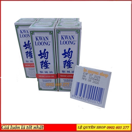 Dầu Gió Nóng Xoa Bóp Kwan Loong Oil - ĐỦ SIZE 15ML