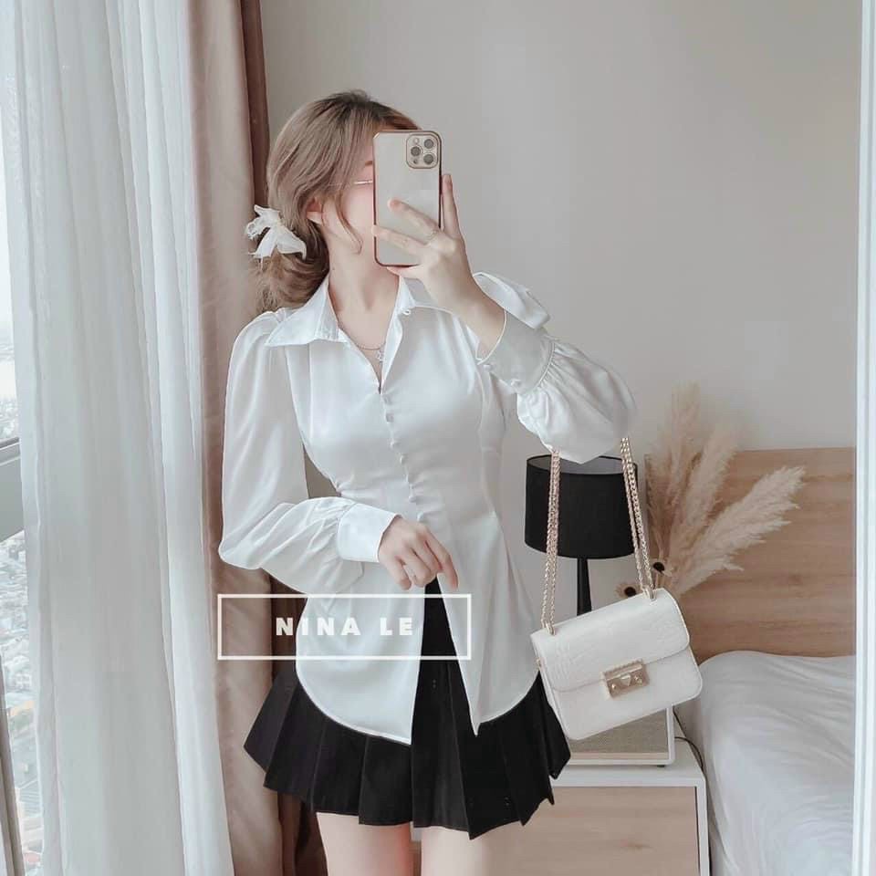 ÁO SƠ MI CÓ CỔ CỘT NƠ SAU LƯNG XINH XINH ĐỦ KIỂU PHỐI NHIỀU KIỂU #PCCDHTT