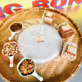 Combo bánh tráng phơi sương me - bánh tráng me, đậu phộng