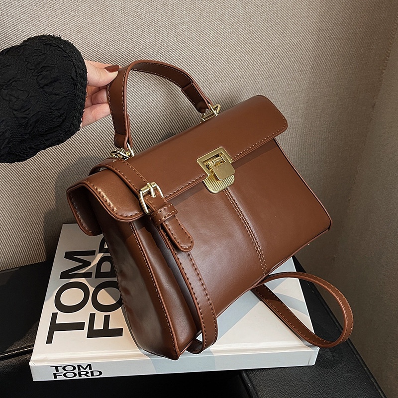 Túi Đeo Chéo Hình Vuông Nhỏ Màu Sắc Trơn Thời Trang Cao Cấp Cho Nữ