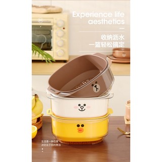 [LINE FRIENDS]Rổ thoát nước 2 tầng nhà bếp[LK]