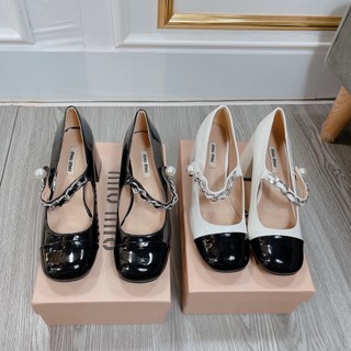 Giày MiuMiu gót vuông hàng fullbox