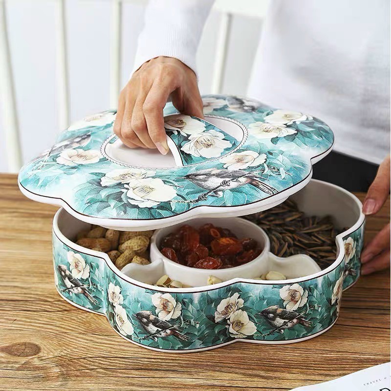 Khay Mứt Sứ cao cấp - Hộp Mứt Bánh Kẹo Sứ Nhiều Mẫu