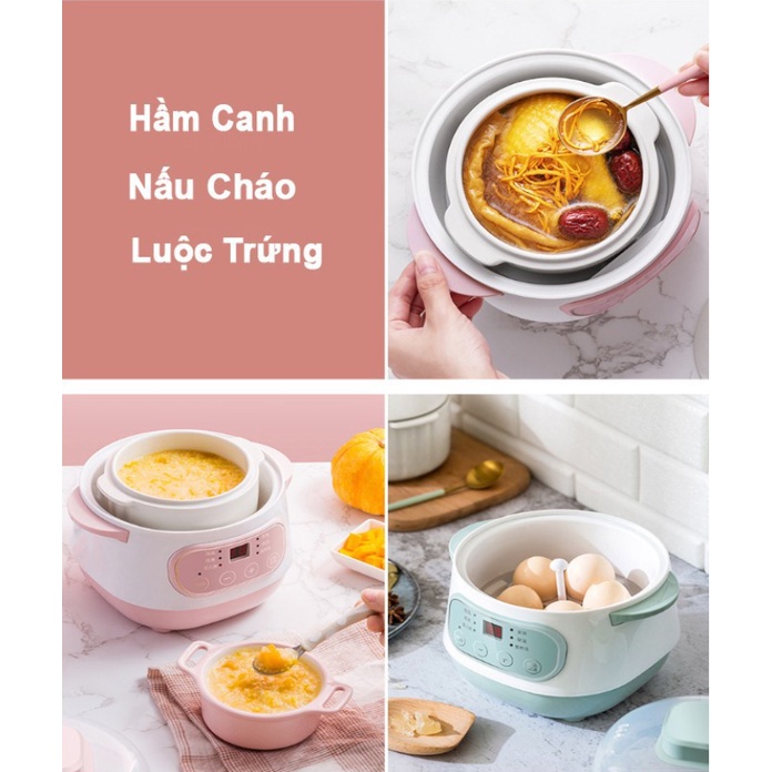 Nồi nấu cháo chậm - bé ăn dặm, nấu canh, hầm, hấp cách thủy