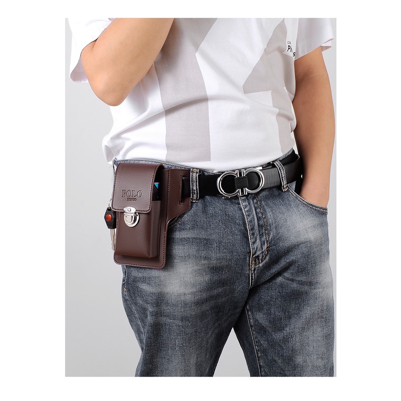 Túi đeo hông nam đựng điện thoại đeo thắt lưng da mềm tiện lợi thời trang cao cấp DTN01 #9