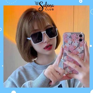 Kính mắt gọng vuông thời trang cho nam nữ viền đen trắng siêu hot ms.v.i.p