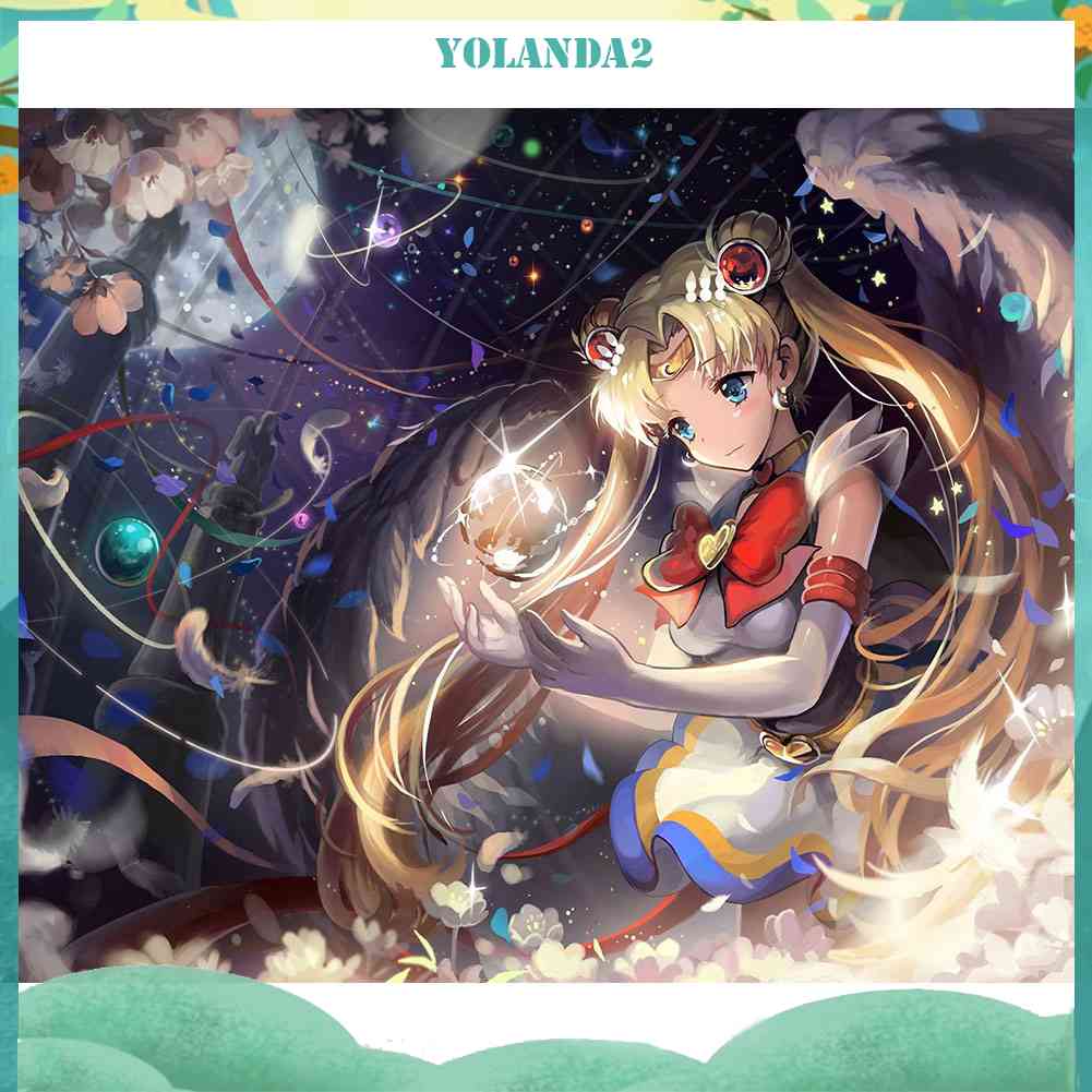 Sailor Moon Bộ Tranh Đính Đá Tự Làm Hình Thủy Thủ Mặt Trăng Trang Trí Nhà Cửa