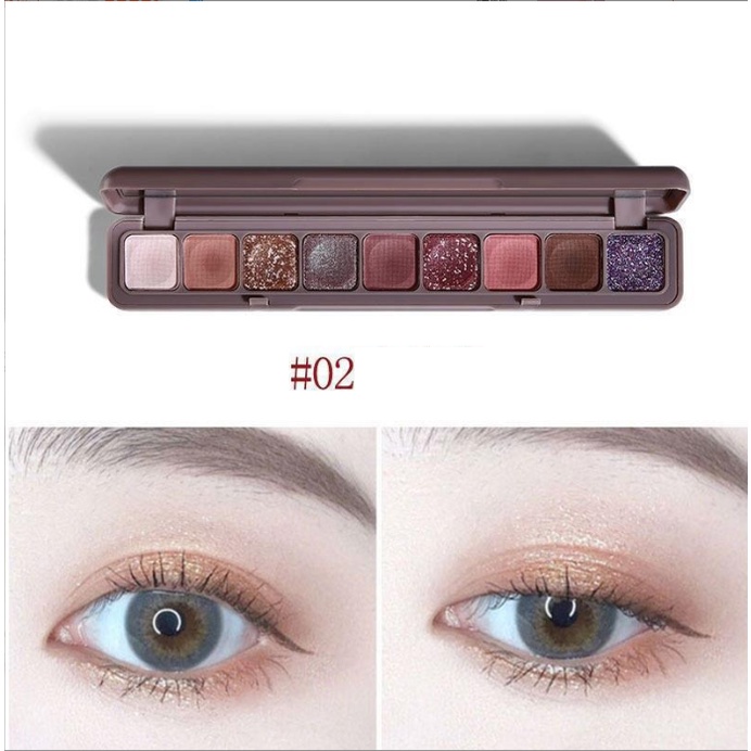Bảng Phấn Mắt Lameila FT Colour 9 Ô Bền Màu, Không Lem Trôi