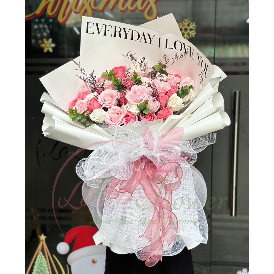 Bó Hoa Hồng Sáp Thơm 40 Bông Ngọt Ngào-Quà tặng ý nghĩa cho ngày kỷ niệm dành cho người thân 20/10, 20/11, 8/3