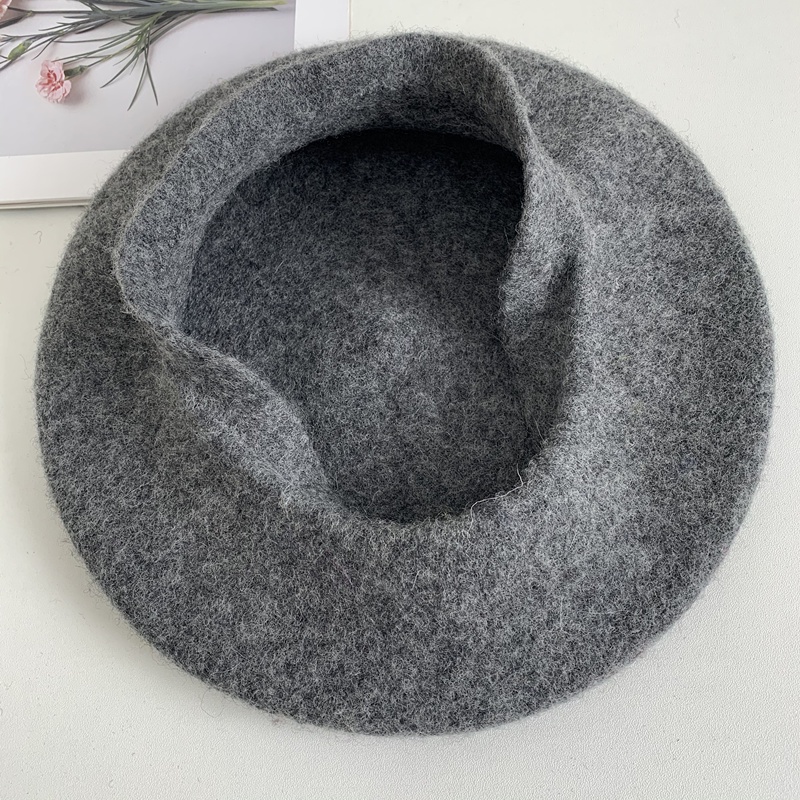 Mũ beret Len Màu Sắc retro Phong Cách Nhật Bản Cho Nữ