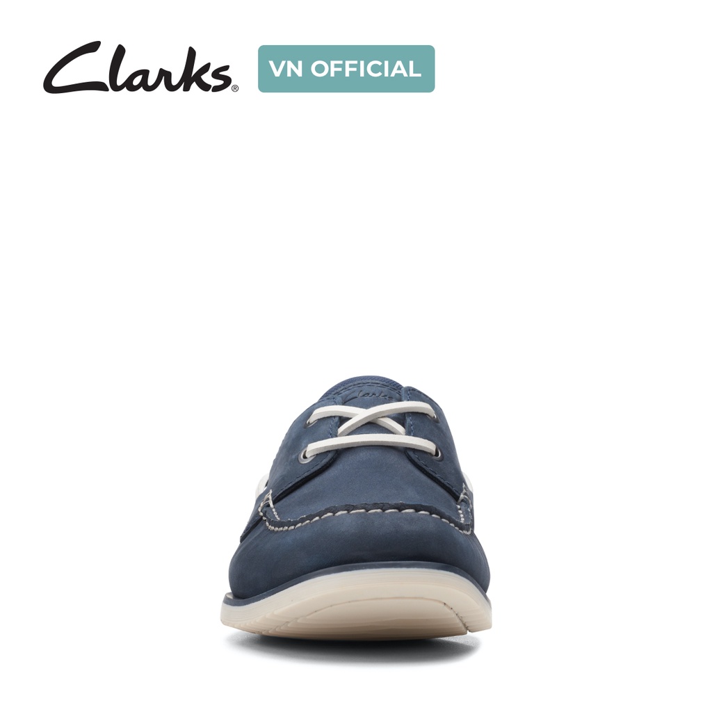 Giày Lười Nam Clarks Noonan Lace màu Navy Nubuck