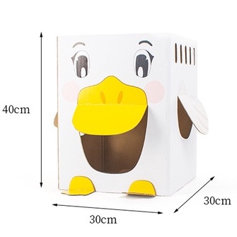 Hộp giấy vịt đồ chơi cào móng thư giãn cho mèo