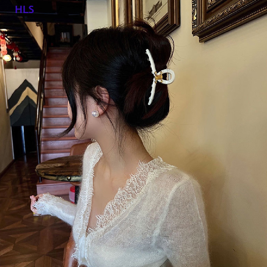 [HLS] Kẹp Tóc Xoăn Hình Cá Mập Lớn Phong Cách retro Thanh Lịch Cho Nữ