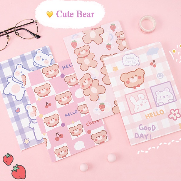 Set 4 Sổ Tay Khổ A5 Họa Tiết Hoạt Hình Dễ Thương