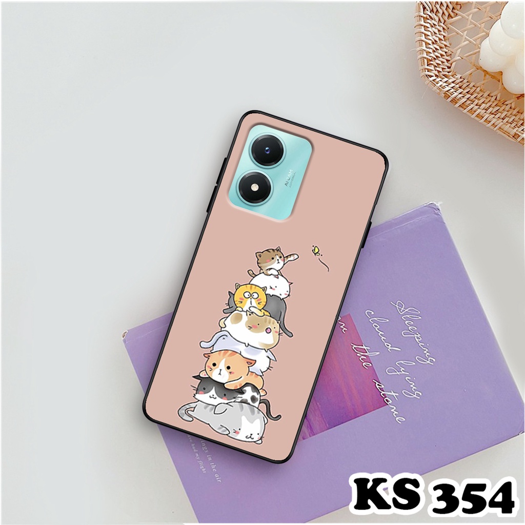 Ốp lưng Vivo Y01 - Y02s - Ốp Vivo in hình Cat&amp;Bear đáng yêu - Chất liệu TPU siêu bền