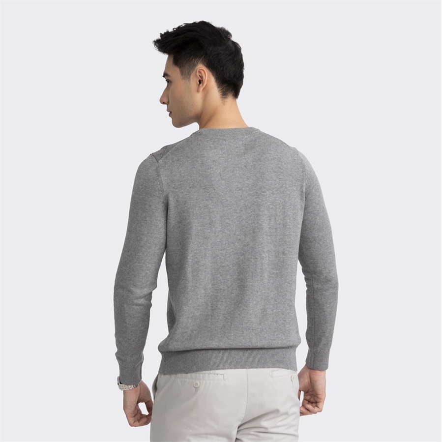 Áo len Aristino thiết kế cổ tròn, dệt hình thoi thời thượng, tinh tế, không bai dão, hạn chế xù lông - AWO004W2