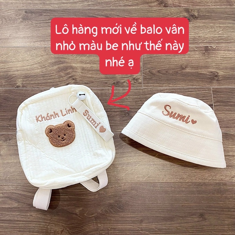 Balo đi học thêu tên chống thất lạc cho bé