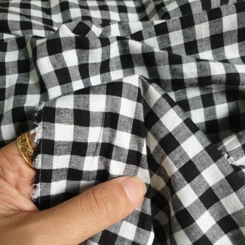 Vải thô caro ô 8mm