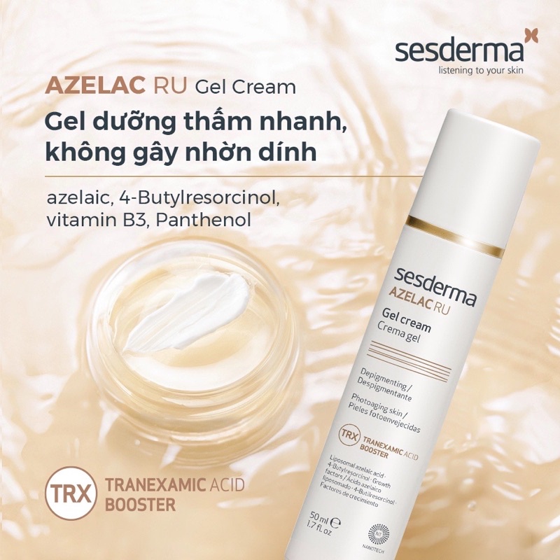 Gel dưỡng sáng da, mờ nám Azelac RU Cream Gel 50ml