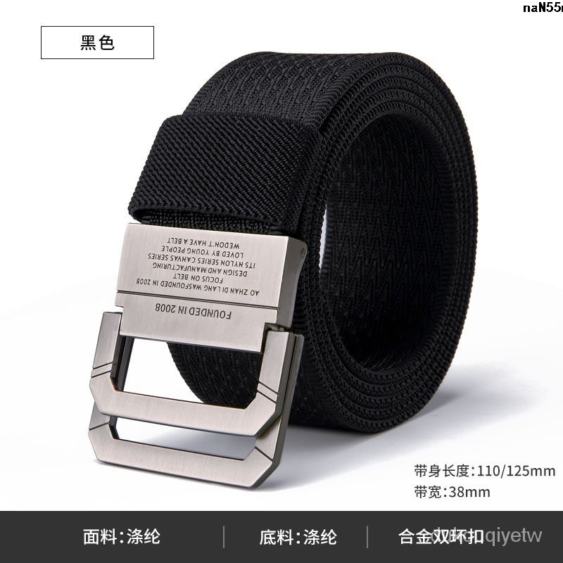 Dây Nịt Vải Bạt Hai Khóa Cài Thời Trang Nam Thanh Lịch Chơi GOLF