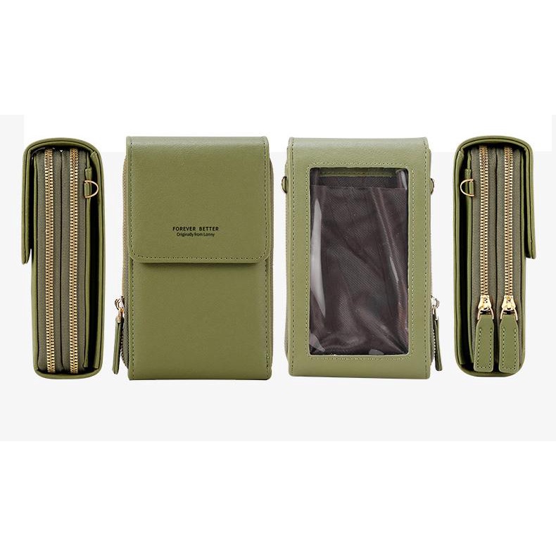 Túi đeo chéo cầm tay Dự tiệc ép chữ mẫu mới ngăn đôi Da PU chống nước k991 Shalla