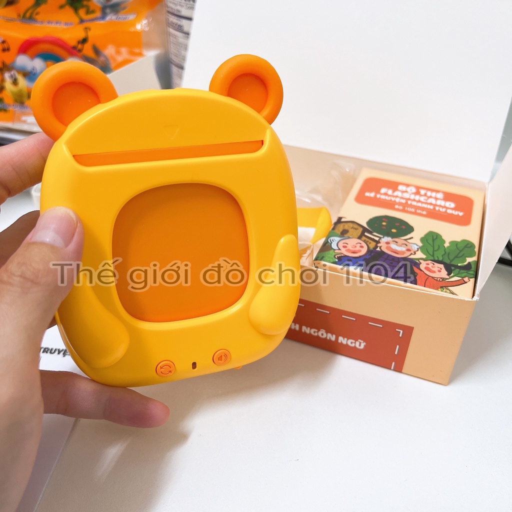 Máy đọc truyện KENNEN - Bộ đọc thẻ cho bé - có Bảo Hành - 105 thẻ - Phát triển tư duy - thegioidochoi1104