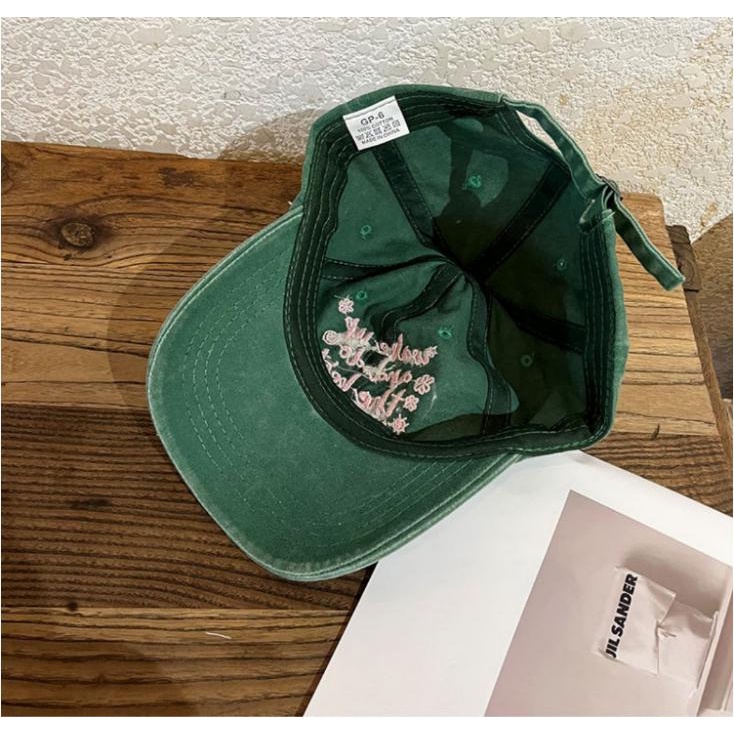 Mũ Lưỡi Trai Cotton Thêu Chữ Thời Trang Cho Nam Nữ