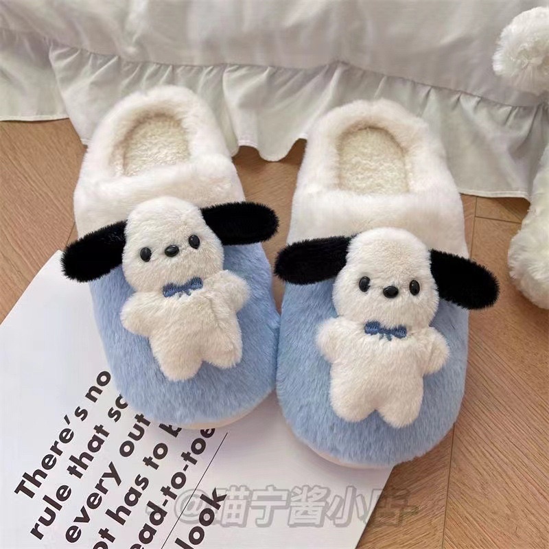 Dép bông hình gấu Lotso , thỏ cinnamoroll dễ thương đi trong nhà siêu ấm