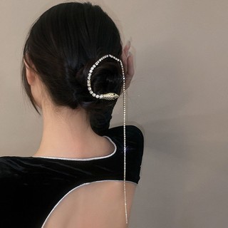 Kẹp tóc CHLINS hình rắn đính đá thời trang cho nữ