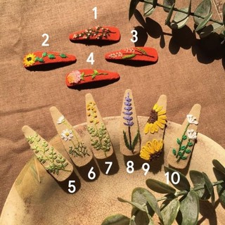 Kẹp Tóc Thêu Hoa Handmade