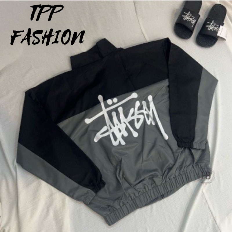 Áo khoác gió Jacket Stussy nam nữ 2 lớp, logo thêu form đẹp TPP485