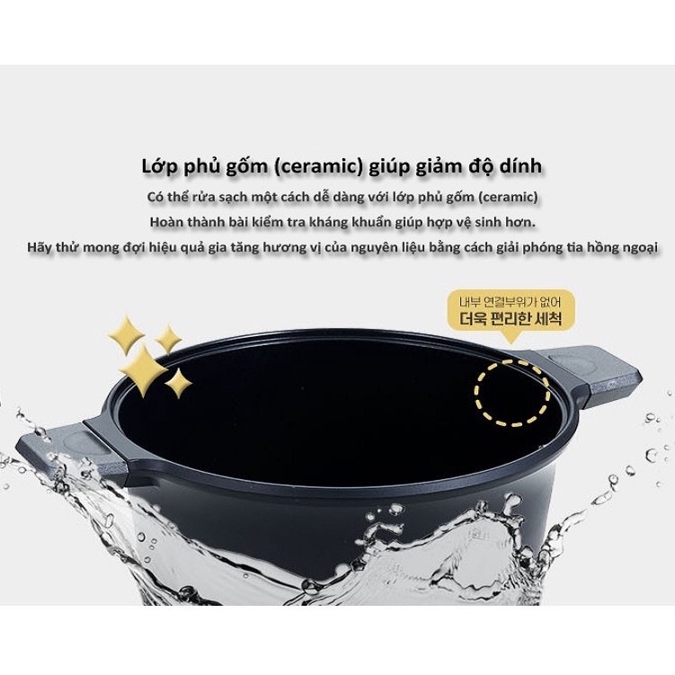 Nồi quánh nhôm chống dính Ceramic Oslo Kokker Hàn Quốc - Size 18cm