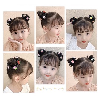 Combo 2 cái buộc tóc cột tóc giả đính charm xinh xắn cho bé