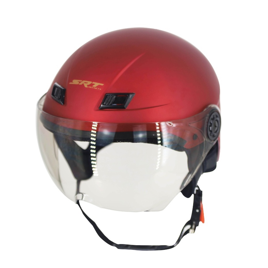 Mũ bảo hiểm 1/2 có kính SRT tem A30 cao cấp - Kính chống tia UV, Chính hãng SRT
