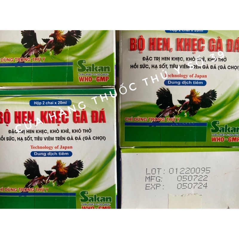 Bộ khẹc gà đá Sakan  Tyflox LA Bromhexin