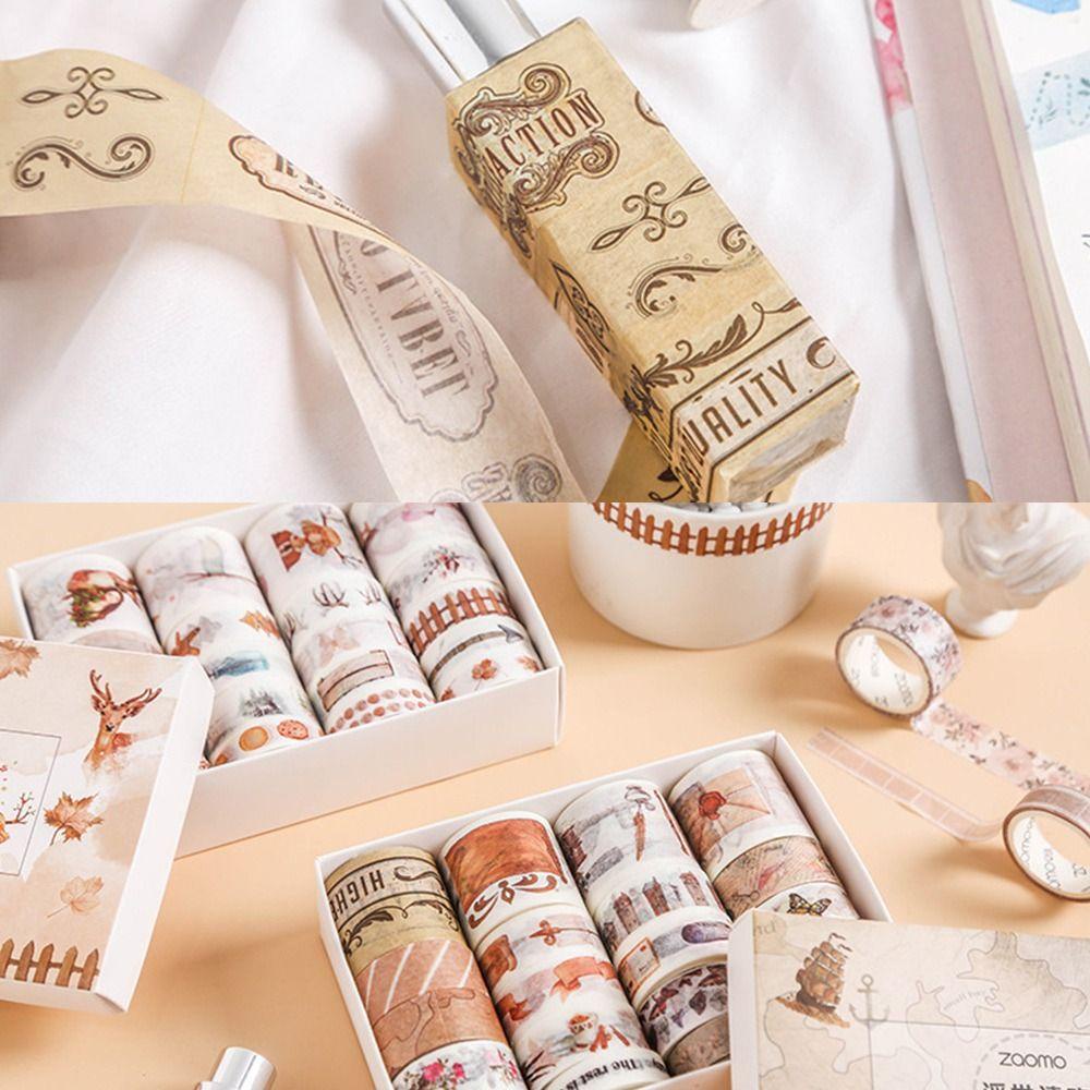 CHOOKEY Cuộn 20 Cuộn Băng Keo Dán Trang Trí Sổ Tay DIY