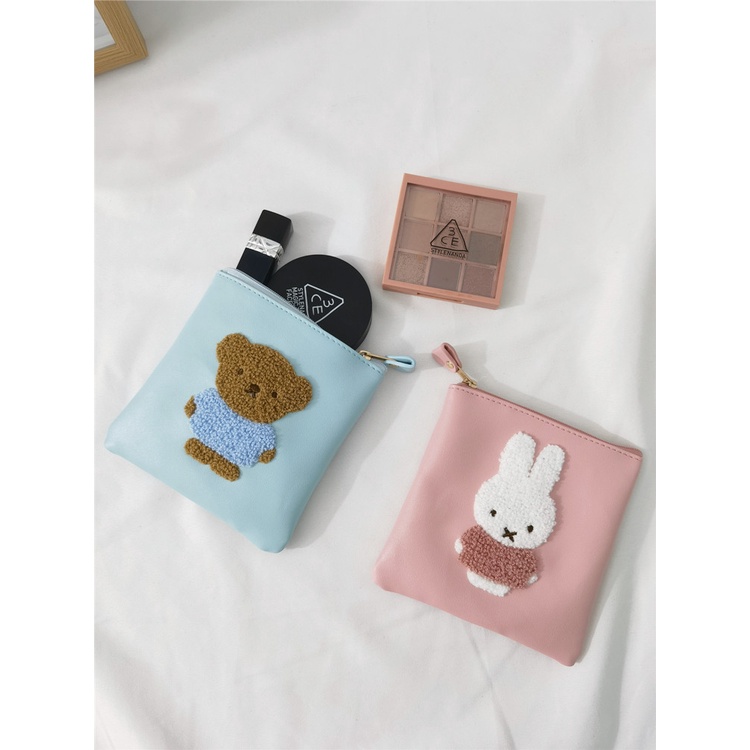 Ví Đựng Tiền Xu Cỡ Lớn Thêu Họa Tiết Hoạt Hình Nhật Bản Xinh Xắn