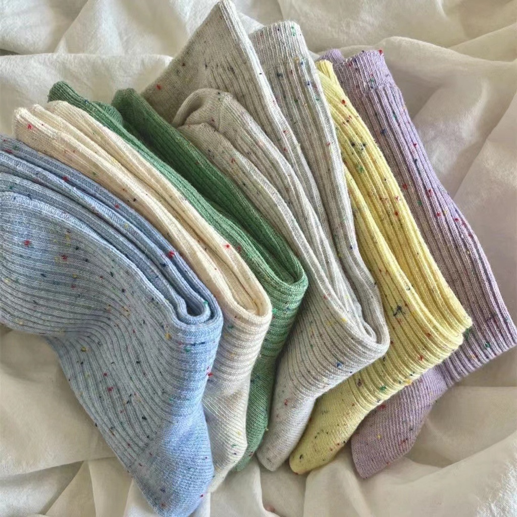 Vớ Cotton Mềm Mại Màu Trơn Thời Trang Dành Cho Nữ