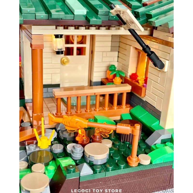 Đồ chơi xếp hình Legogi NHÀ BÊN HỒ Funwhole 1969 mảnh mô hình lắp ráp lắp ghép kiến trúc nhà trang trí phòng