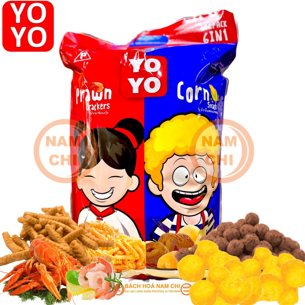 Gói Bánh Snack Siêu To Khổng Lồ Thái Lan Snack Thập Cẩm TÔM - MỰC - BẮP - DORAEMON - YOYO