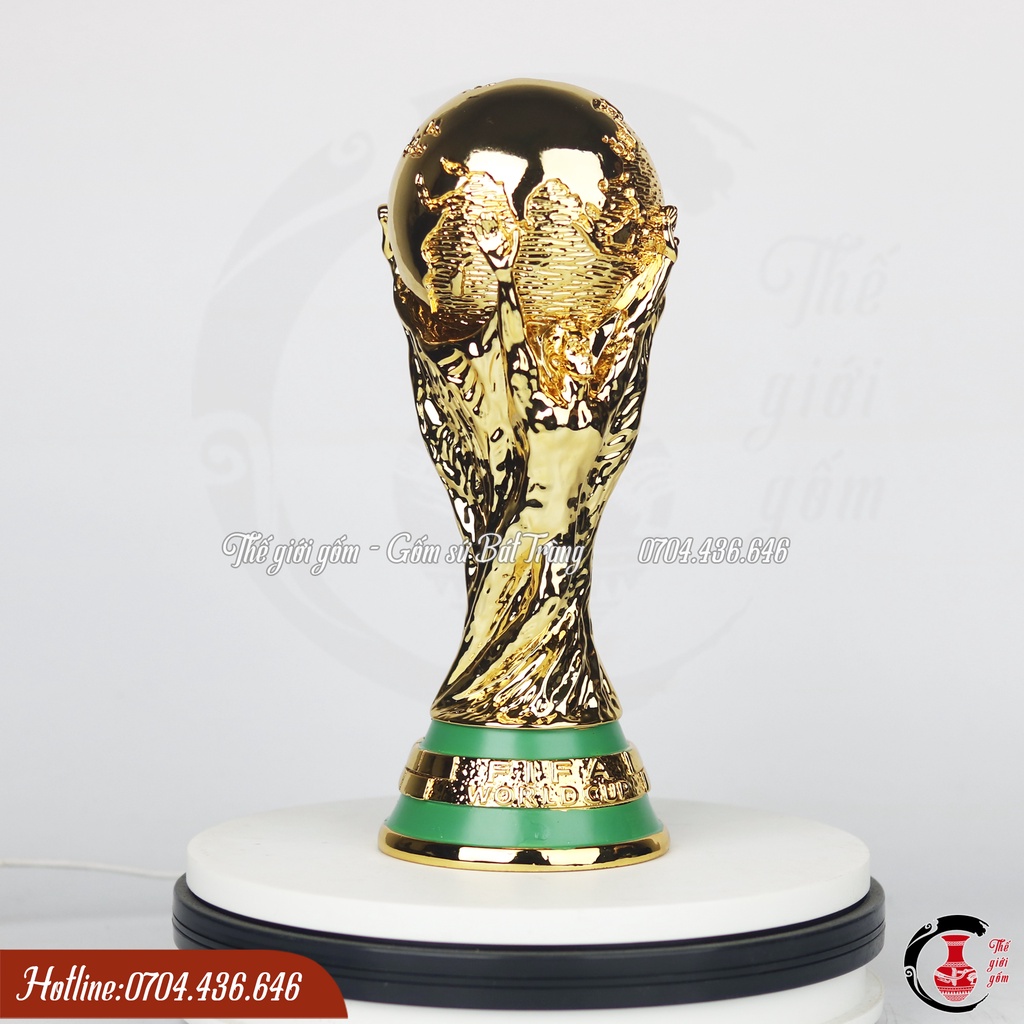 Cúp woldcup Composit cao cấp cao 28cm