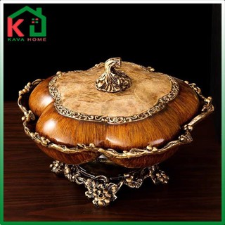 Khay đựng bánh kẹo màu vàng đồng khảm trai thủ công cao cấp cao cấp