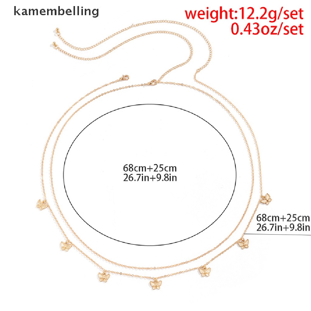 Dây Xích Đeo Hông Hai Mặt Hình Bướm Thời Trang Đi Biển Mùa Hè Quyến Rũ Cho Nữ