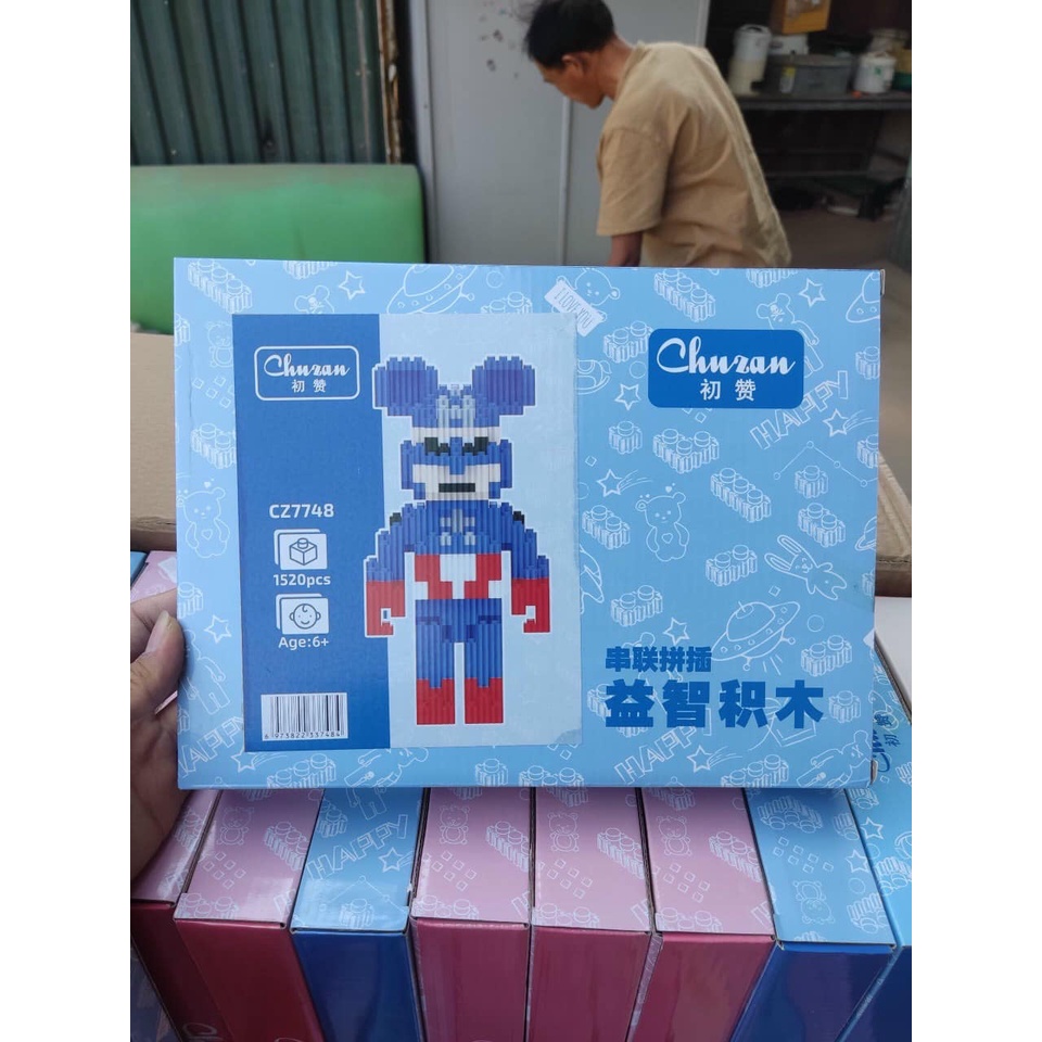 Lego size trung đồ chơi lắp ráp cho bé 1520 miếng đồ chơi xếp hình 3d hoạt hình dễ thương