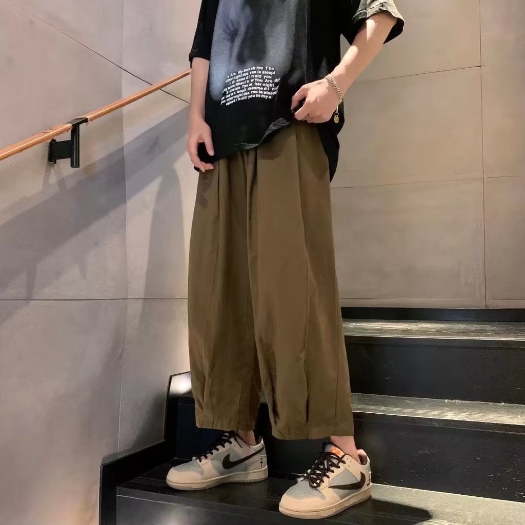 Quần harem Dáng Suông Rộng Lưng Thun Co Giãn Thời Trang Hàn Quốc Chất Lượng Cao Có size Lớn M-2XL Dành Cho Nam Giới