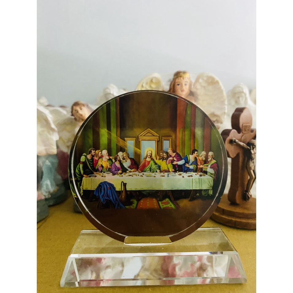 Tượng công giáo tượng pha lê tròn màu
