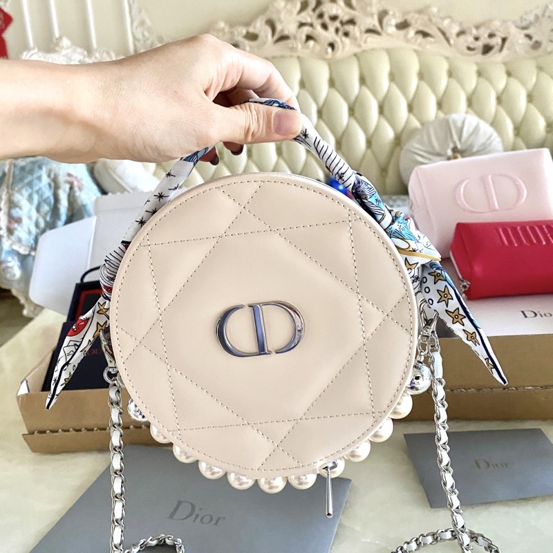 Túi tròn Gift Dio pouch  -Hàng VIP săn sale từ singapore CÓ GƯƠNG Ở TRONG TÚI