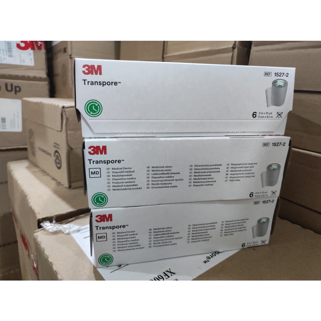 Băng keo 3M Transpore 1527-2, 5cm x 9,14m, 6 cuộn/hộp